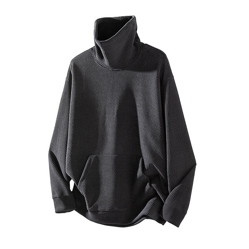 New Autumn and Winter Turtleneck Long-sleeved Sweatshirt for Men Heavy High-end Knitted Sweater Jacket