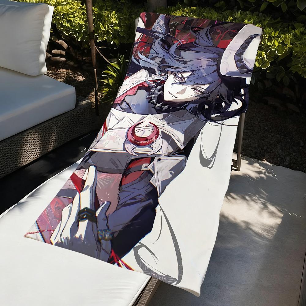 H-honkai Star Game RailAshveil Towel Beach Quick Dry Soft Pool Towels Gift for Travel Gym Shower Camping Sports