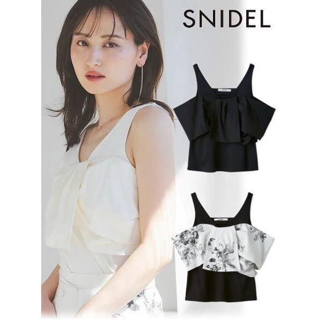 (Sale 60% OFF) snidel Ribbon Detail Cut Pullover 25 Spring/Summer. SWCT254054 Tank Top/Sleeveless Tops
