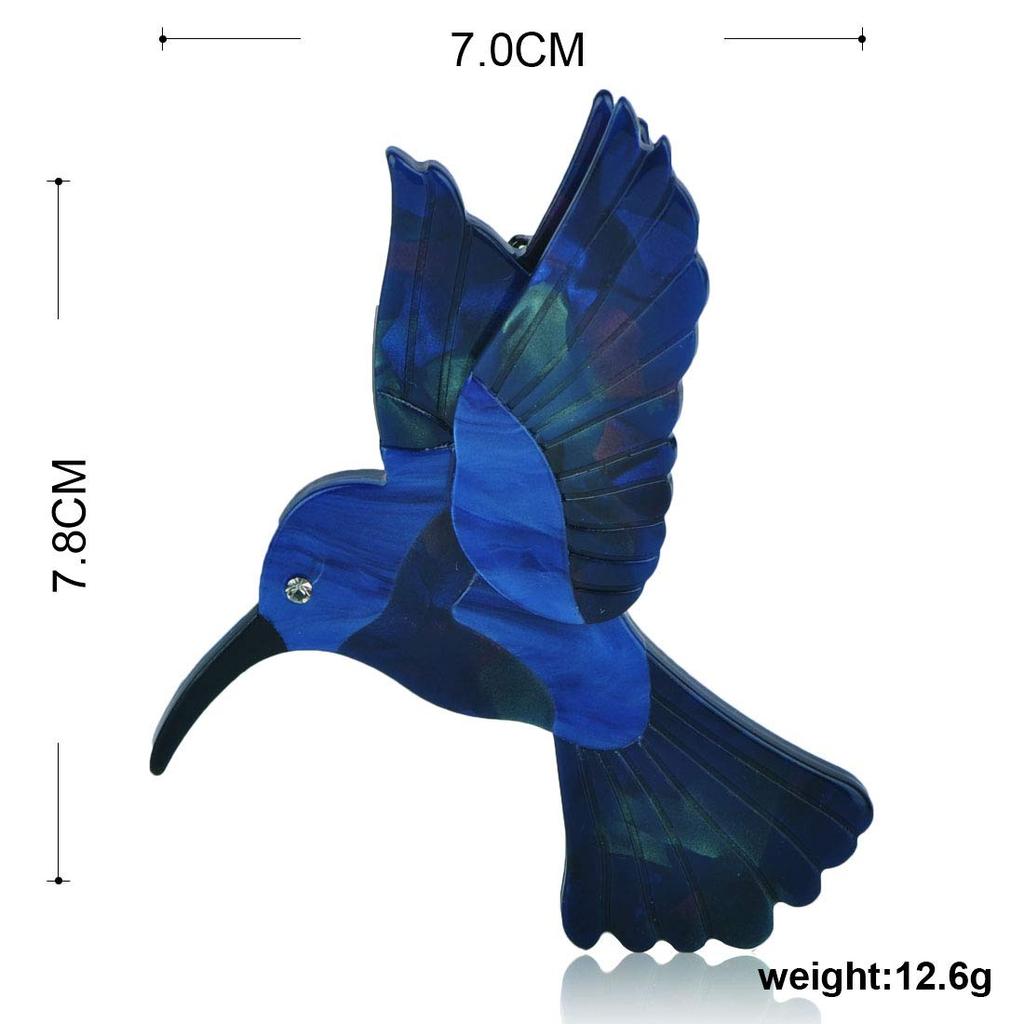 MECHOSEN Bluebird pin badge that brings happiness for women and Resin bird Large for graduation and entrance acrylic animal pin Christmas popular men.