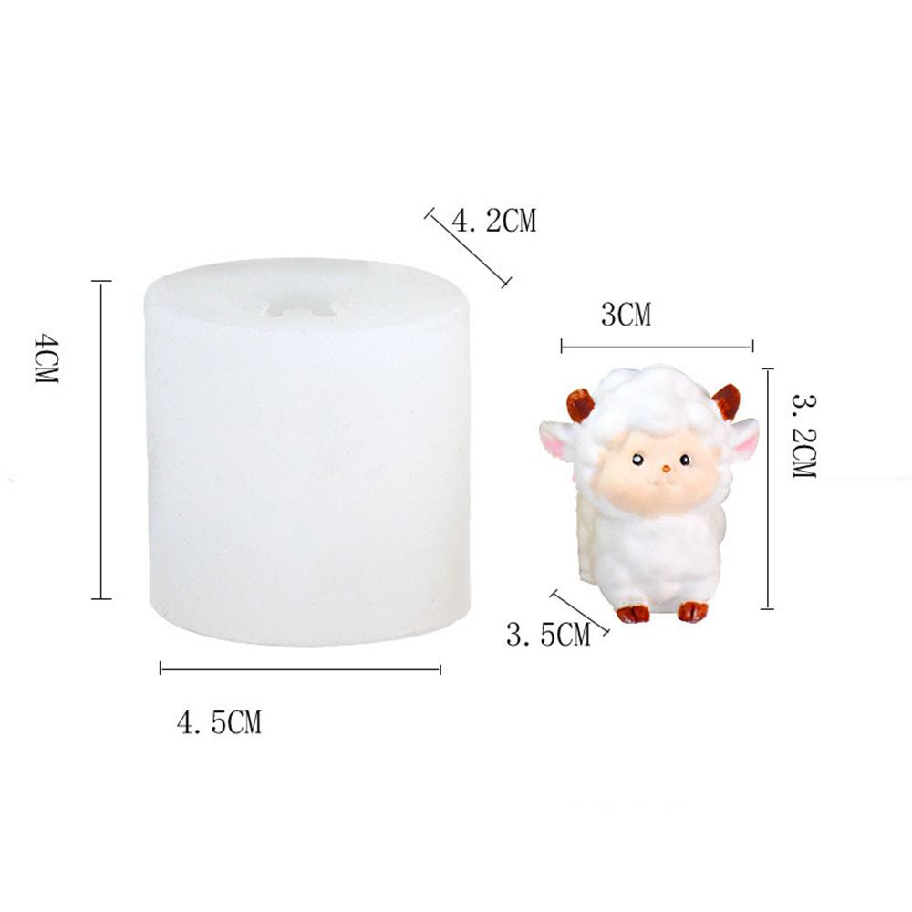 New Three-Dimensional Sheep Plaster Decoration Mold Creative Baking Diy Aromatherapy Candle Cartoon Lamb Silicone Mold