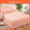 Bed Elegant Princess Nonslip Skirt Mattress Cover Ruffled Lace Bed Skirt Bedsheet Bed Cover Protector Home Bedspread Bed Skirt