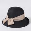 1PC New Summer Women Sun Hat Casual Fashion Bowtie Fisherman Hat Straw Hat with Bow Ribbon Travel Beach Hat CJCYMZ050