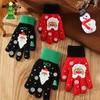 1-10 Paar Thermische Strick Fünf-Finger Weihnachts-Handschuhe Warme Touchscreen Winterhandschuhe für Erwachsene und Kinder Feiertags-Reitzubehör