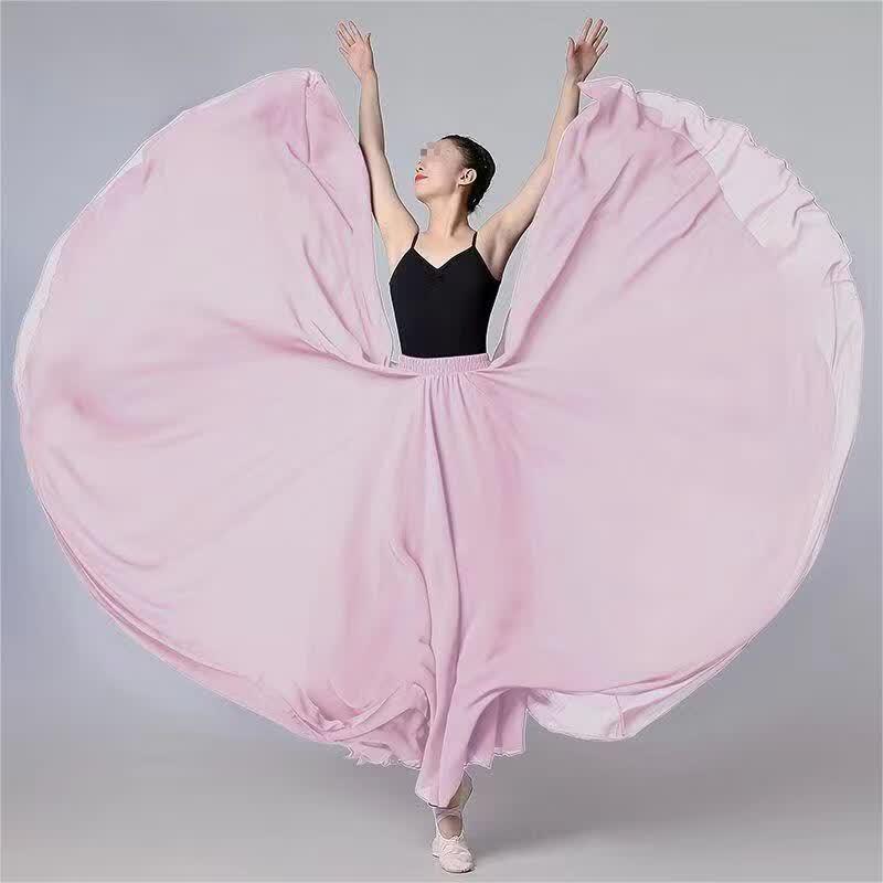 720-Degree Double Layer Dance Performance Skirt