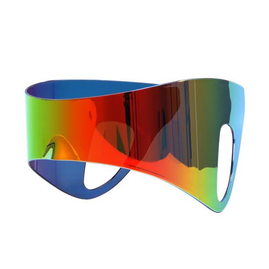 Punk Sunglasses Shield Masque Rectangle Sunglasses Men Women Steampunk Oversized Sunglasses for Daily Outfit Travel Outdoor Sports