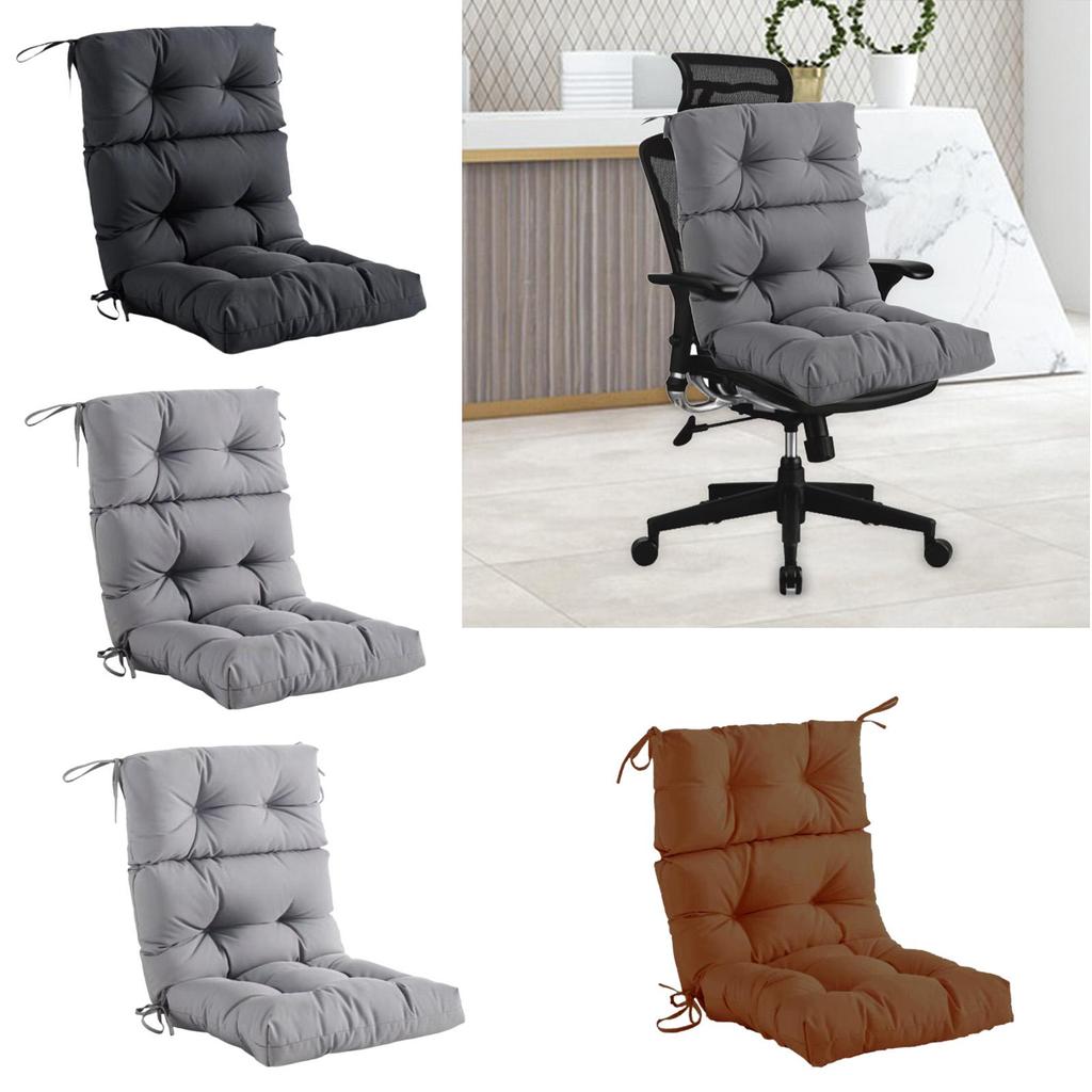Outdoor Seat Back Chair Cushion All Seasonal Soft High Back Chair Cushion for Outside Living Room Garden Patio Furniture Cafe