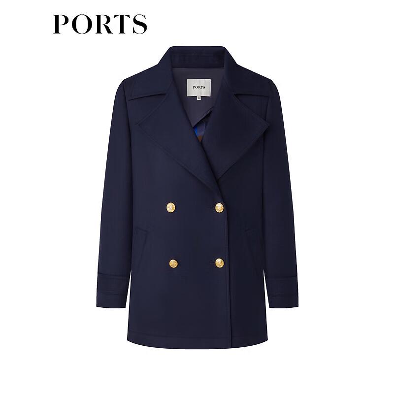 PORTS Women's Long Sleeve Short Trench Coat SD9T002QFF072