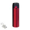 Stainless Steel Water Double Vacuum with Original Tag J-Kitchens Bottle, One-Touch Mug, 300ml, Hot/Cold Insulated, Insulated, Red,