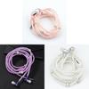 Fashionable Jewelry Pearl Necklace Earphones Mic Beads For Elegant Listening Experience