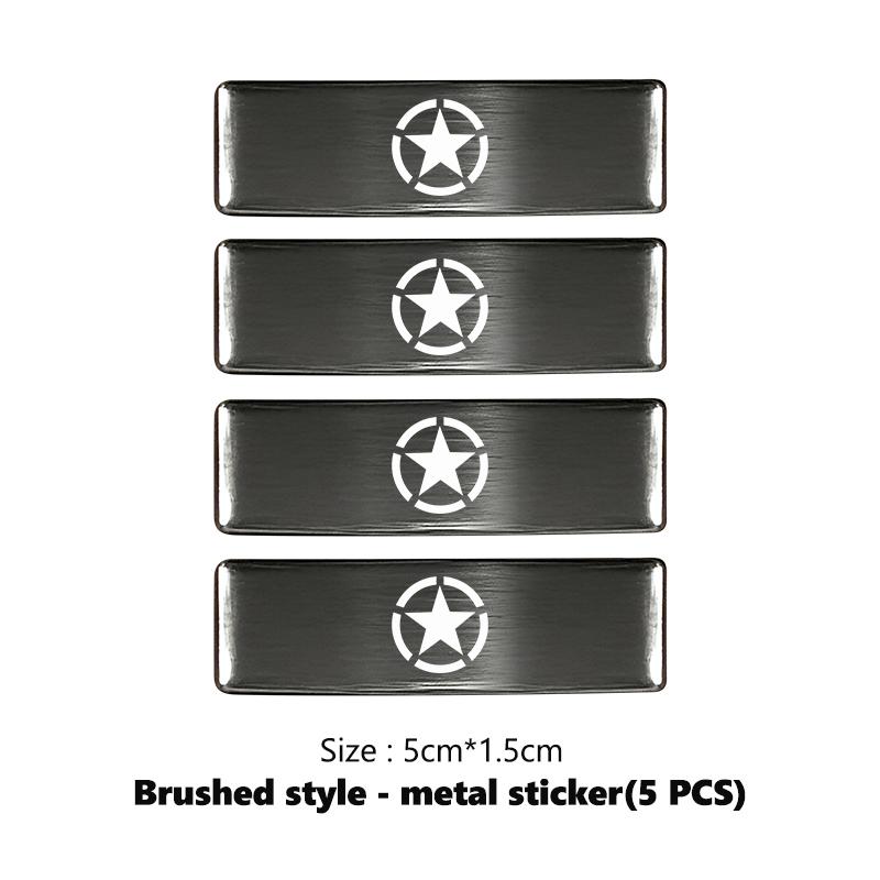 Car Trunk Body Sticker Aluminum Alloy Emblem Auto Stickers For Jeep Cherokee Wrangler JK Gladiator Compass Renegade Patriot AJT1
