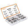 265Pcs Cross Countersunk Head Self-Tapping Screw Set 304 Stainless Steel Flat Head Cross Self-Tapping Screw Set GB846