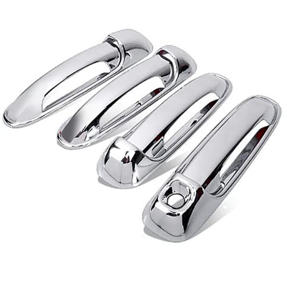 Chrome Door Handle Covers Trim With Smart Keyhole  For 2002-2008 Dodge Ram 1500