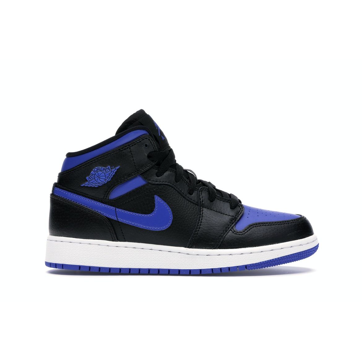 

Детские кроссовки Air Jordan 1 Mid GS Black Hyper Royal Blue White 554725-068