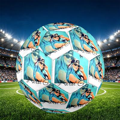 Karol G Print Størrelse 5 Fodbold, Slidstærk PU Fodbold til Kamp Træning og Daglig Øvelse, Fødselsdagsgave til Fodboldfans