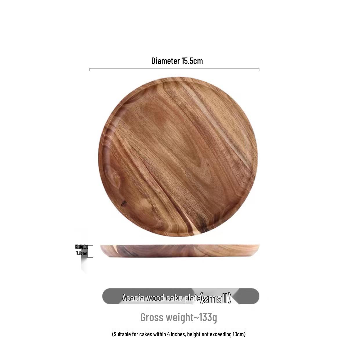 Mori-Style Acacia Wood Dessert and Pastry Stand for Weddings and Tea Settings