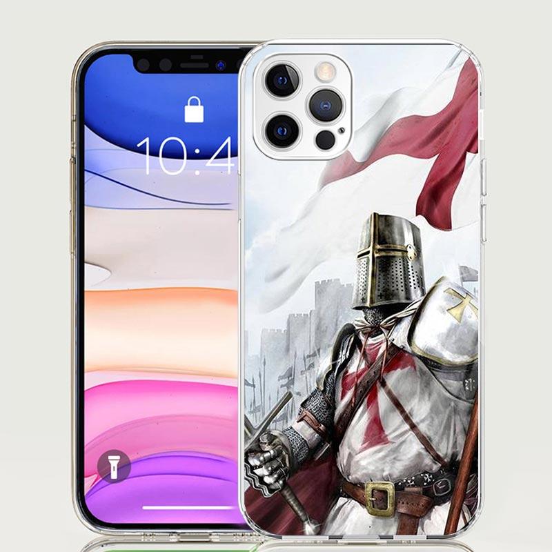 Knights Templar Crusades Phone Case For Apple iPhone 17 Air 16 15 Plus 14 + 13 Mini 12 11 Pro Max 7 8 SE 16Max Soft Shell Cover