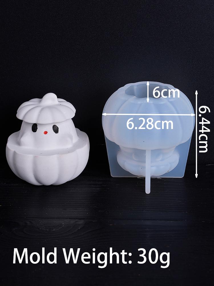 3D Pumpkin Ghost Silicone Mold DIY Halloween Ornaments Candle Molds Aromath Soap Plaster Resin Craft Making Home Holiday Decor