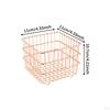 Iron Storage Basket Cosmetic Organizer Square Sturdy Snack Bin Wire for Bedroom Kitchen