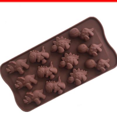 Liten dinosaurdyr Silikonkakeform påske DIY-bakeverktøy Sjokoladekjeks Cookieform