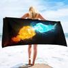 Ice and Fire Microfiber Beach Towels Oversized Quick Dry Bath Towel Oversized Terry Beach Towel Soft Extra Large Pool Swim Towel