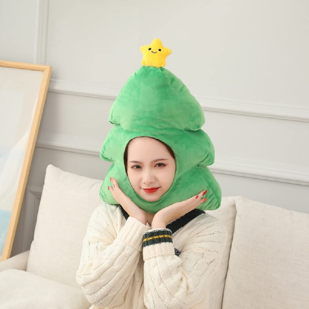 Christmas Tree Cap, Headgear, Cosplay Prop, Funny Hat, Christmas, Halloween, Animal Headgear, Fluffy Kigurumi Cap, Plush Toy, Easy Transformation,