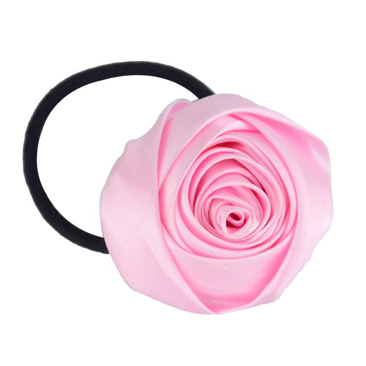 Francouzské barvivo s růžovým květem, elastické čelenky, dámské a dívčí vlasové šňůry, kravaty, květinové gumičky do vlasů, držák na culík, vlasové doplňky