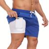 Herren Neue Shorts mit elastischem Bund, Modische Schnelltrocknende Elastische Strand-Freizeit-Urlaubs-Badehose