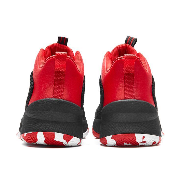 Anta Basketball Series Non-Slip Wear-Resistant Mid-Top Retro Basketball Shoes Men Sneakers Black Red White 91811104-1