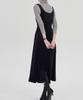 Maia Velvet Flower Dress - Teal Blue (Tencel T-Shirt Set)