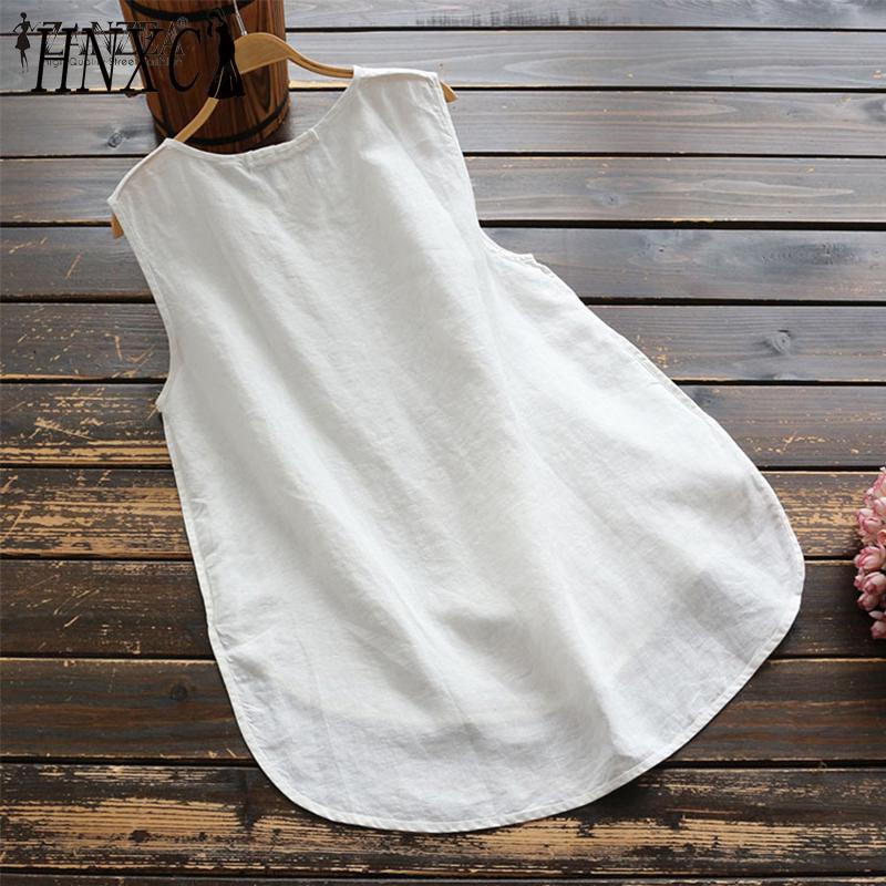 HNXC Women's Fashion Casual Sleeveless O Neck Blouses & Shirts