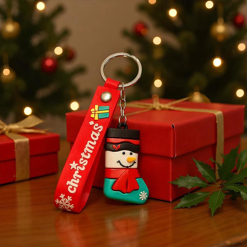 Christmas Accessories Cute Cartoon Design Office Gifts Keychains PR Gift Keyring Funny Various Styles