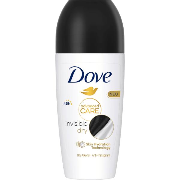 Dove Deodorant Roll-On Advanced Care Invisible Dry 50ml