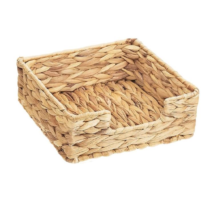 Handmade Water Hyacinth Table Napkin Organizers Natural Wicker Storage Basket For Kitchen Bathroom Living Room Decors