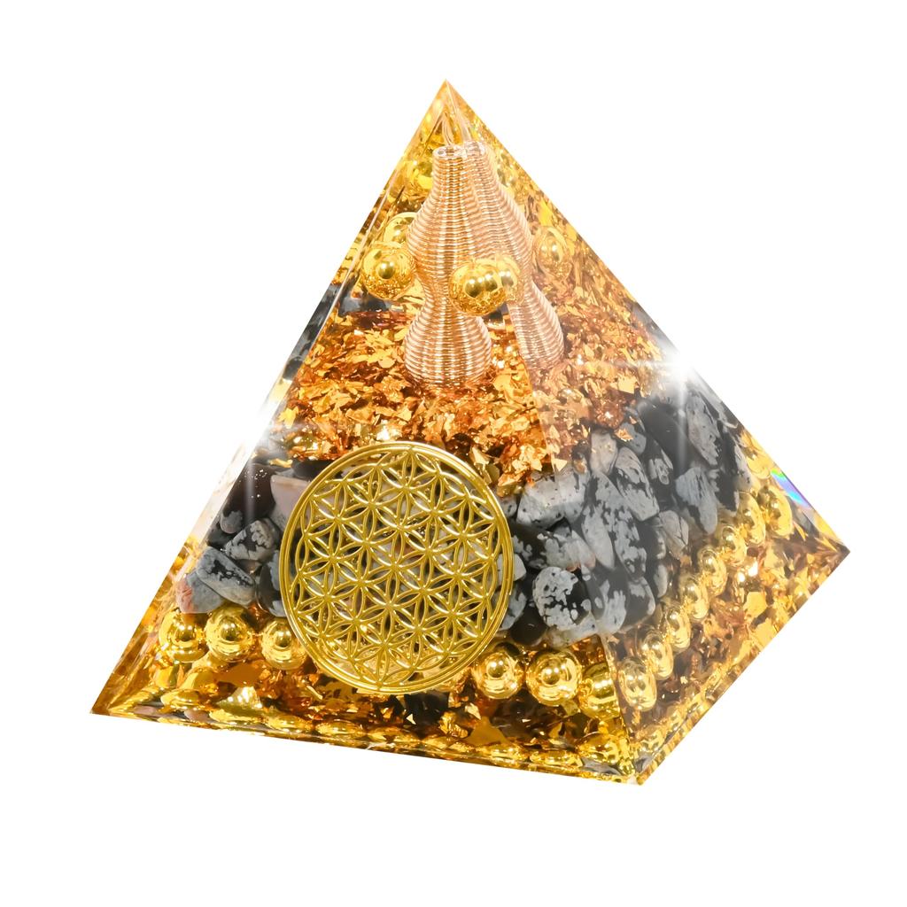 Orgonite Crystal Orgone Pyramid Tower Energy Nature Reiki Healing Chakra 6cm X 6cm (30)