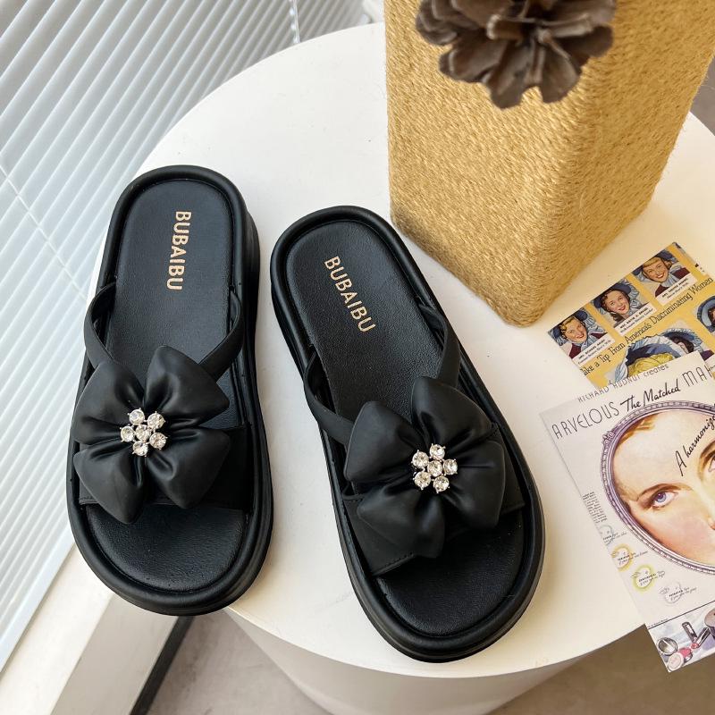 Fairy Style Beach Sandals 2025: Durable, Fashionable Medium Heel Single Strap Slippers for Women