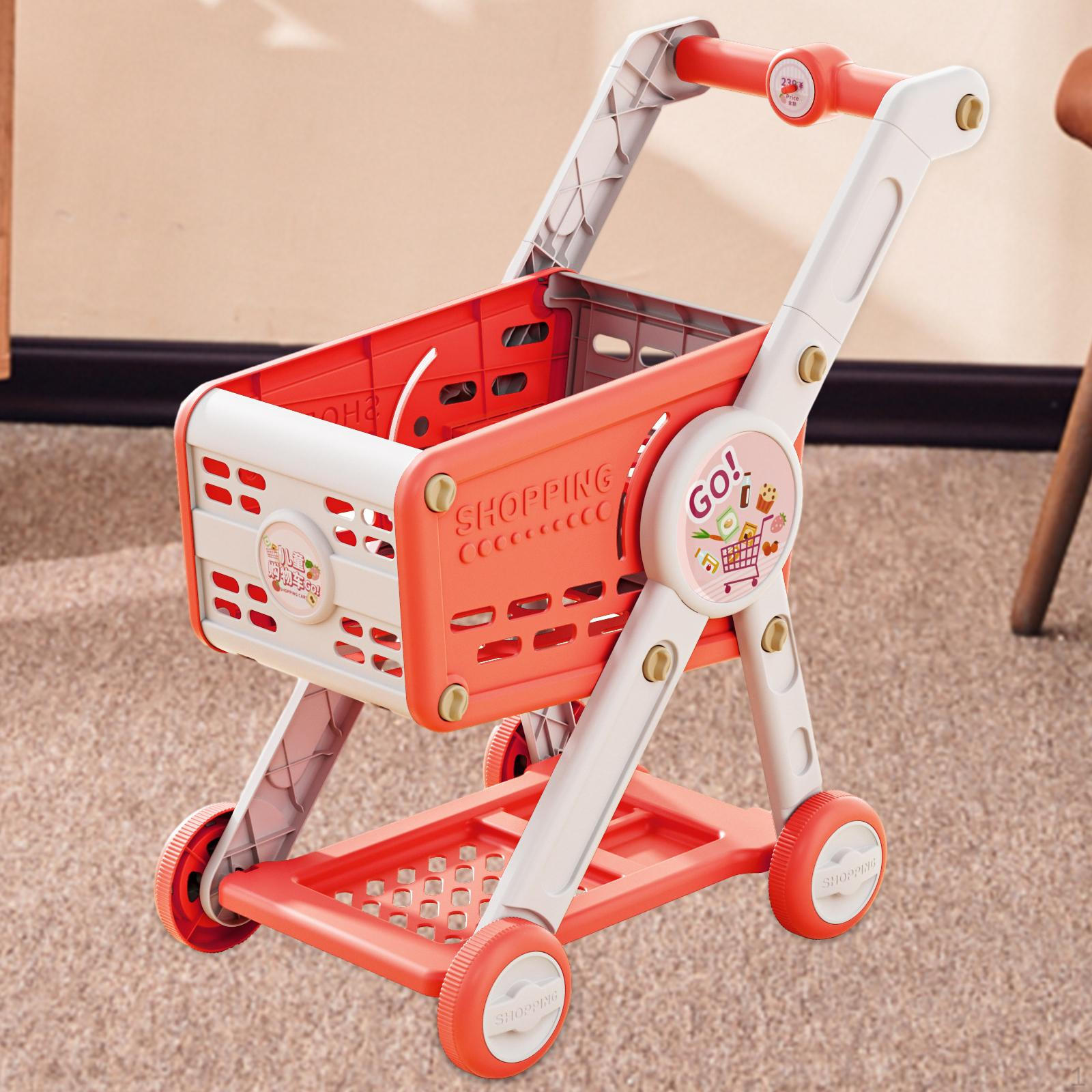 

Детская корзина для покупок Ролевая игра Продуктовый супермаркет Игрушка Ролевая игра для мальчиков красный