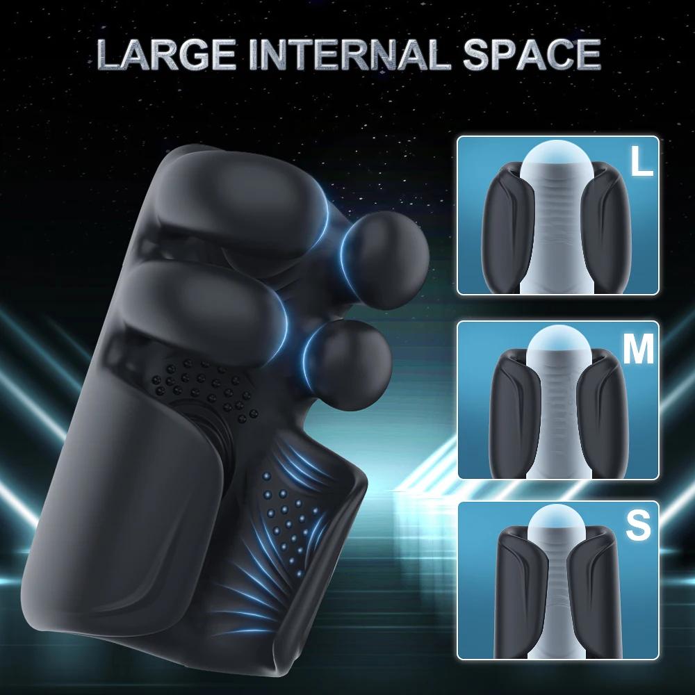 Masturbatore Esercitatore Stimolatore Glande Massaggiatore Allenatore Ritardo Picchiettare Pizzicare Vibrazione Stroker Pene Giocattoli Sessuali Per Uomini 18+