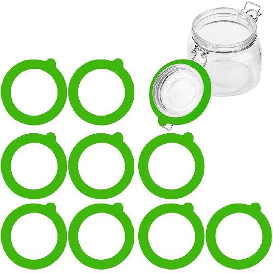 Silicone Replacement Gasket, Airtight Rubber Seals Rings for Mason Jar Lids, Leak-Proof Canning Silicone Fitting Seals for Glass Clip Top Jars