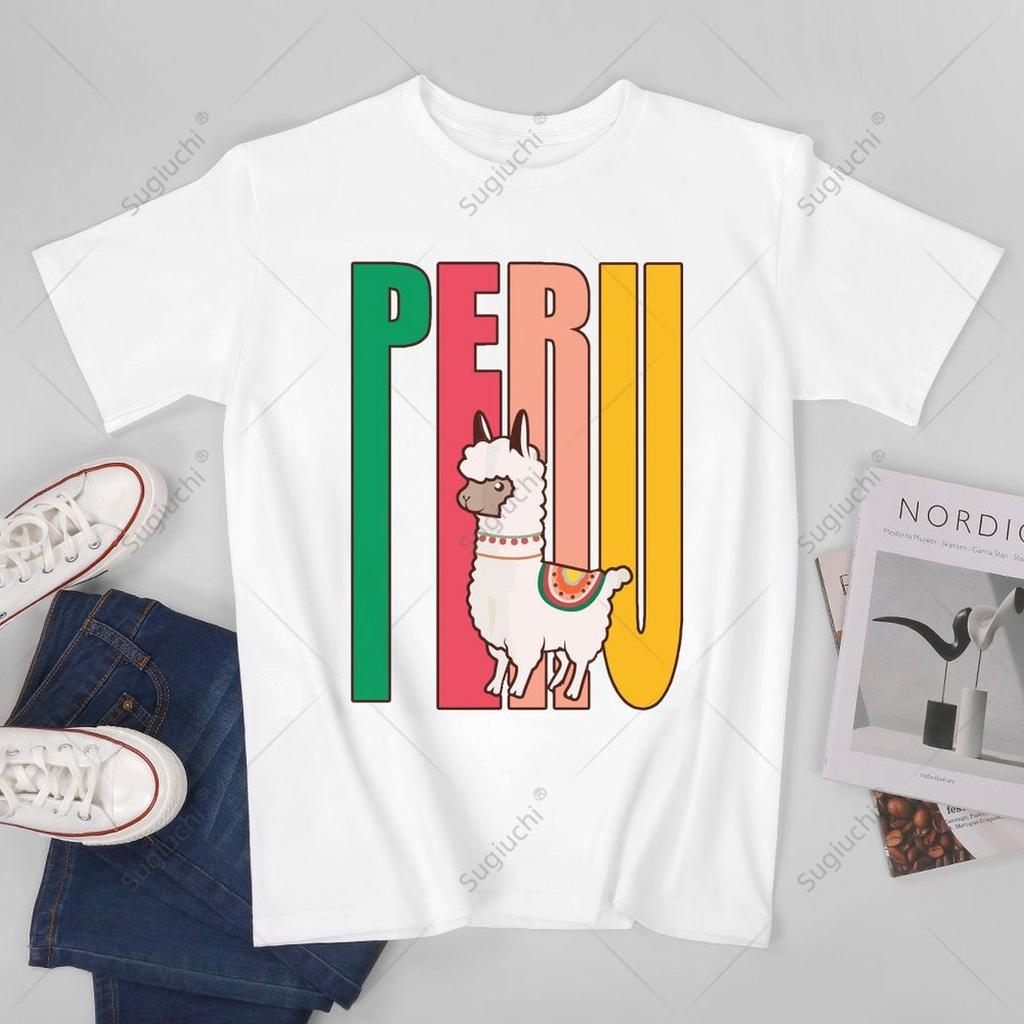 Unisex Cute Peruvian Alpaca Product Llama From Peru Tshirt Tees T Shirts WoUnisex Boys 100 Cotton TShirt