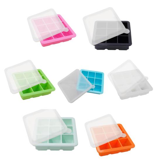 Large Silicone Ice Cube Mold with Lid 9-Cavity Sphere Mold for Whiskey Cocktails Easy-Release Leak-Proof Ice Tray for Freezer And Drinks