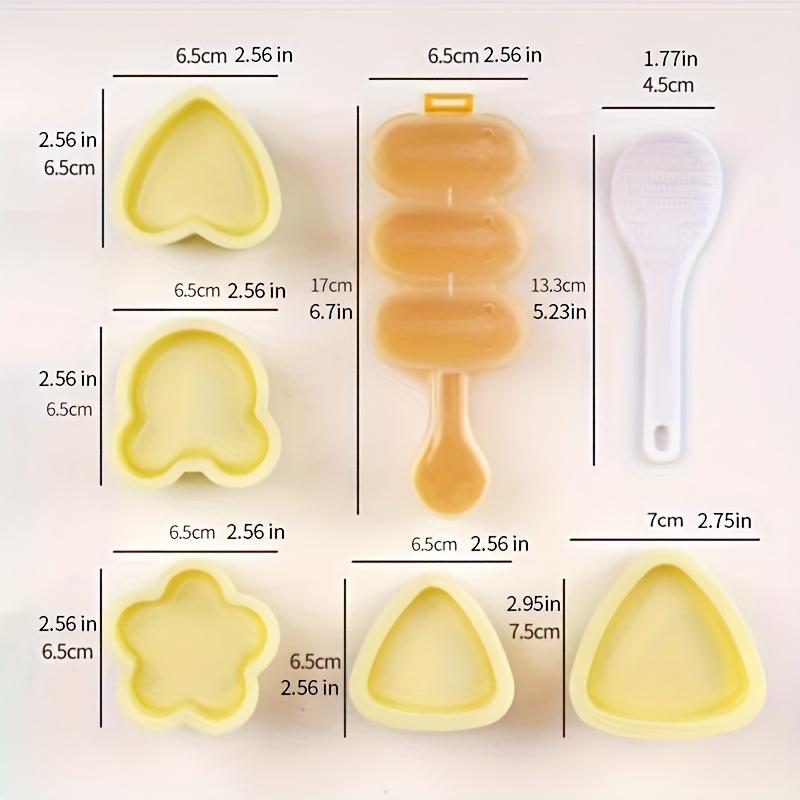 7Pcs Sushi Making Kit, DIY Sushi Rice Ball Molds for Home Beginners 7pc Rice Ball Mould