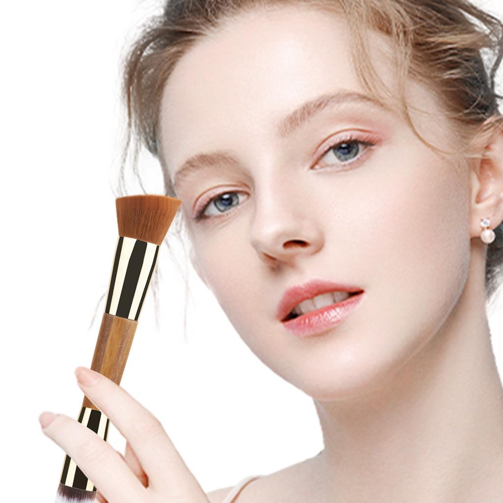 New 2-in-1 Double Head Makeup Brush Loose Powder Brush Blush Brush Grooming Brush Portable Beauty Brush Tool