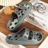 Men's and Women's Non-Slip Hollow Bath Slippers for All Seasons