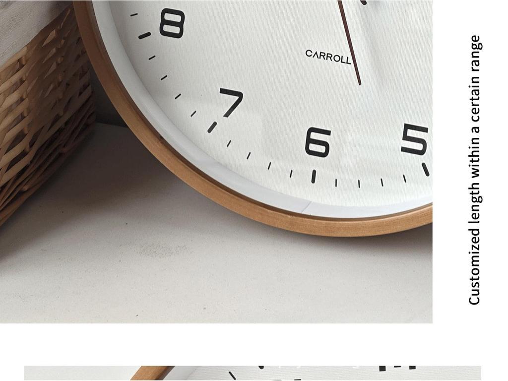 2024 Japanese Solid Wood Wall Clock - Nordic Silent Design for Living Room