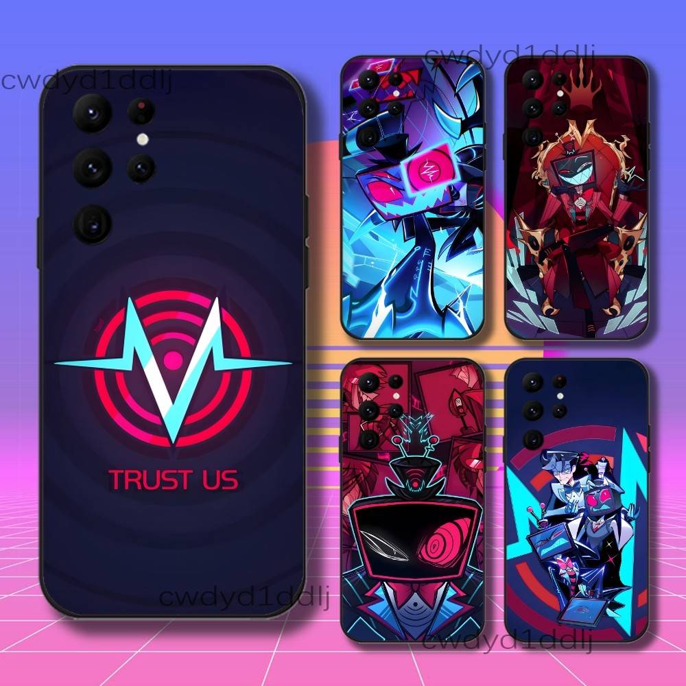 V-Vox Trust Us H-HazbinS Phone Case For Samsung S10,S21,FE,S21 ,S26,S25,S24,S23,Ultra,S9,S22,Plus Black Shockproof TPU