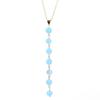 Handmade Multi-Color Agate Stone Pendant with 8mm Yoga Buddhist Beads Necklace N544