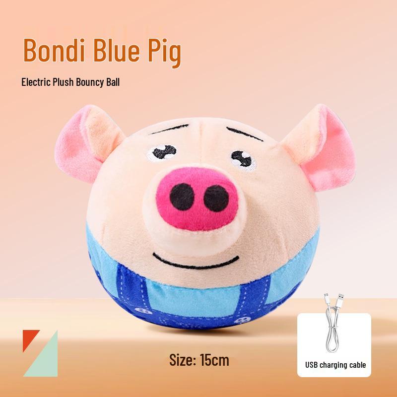 Electric Bouncing Dog Toy Ball - Self-Entertaining, Sounding, Durable, Teeth-Grinding for Puppies and Corgis