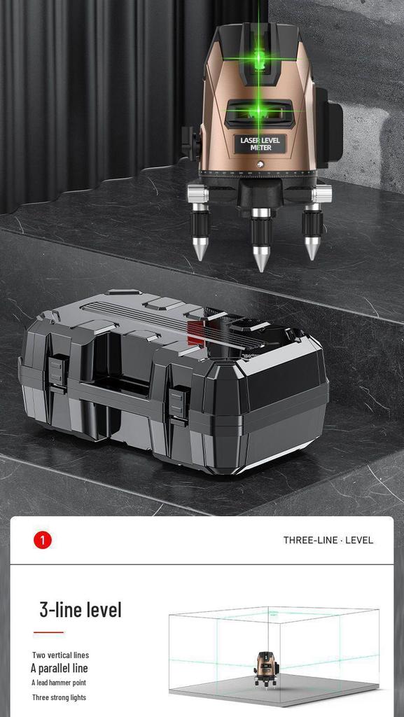 High-Precision 35-Line Outdoor Green Laser Level with Digital Display and Automatic Self-Leveling