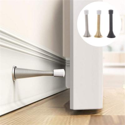 Spring Door Stopper Wall Decorative Door Stopper Protect Doors & Wall